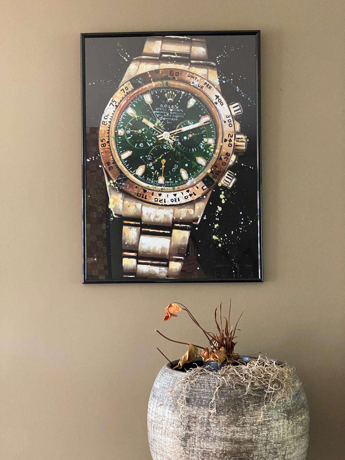 ROLEX Daytona Oil Acryl painting on Linnen canvas Fransman Art