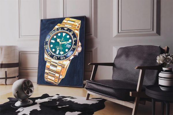 Rolex Oyster Perpetual GMT Master II Yellow Gold Green Dial Watch