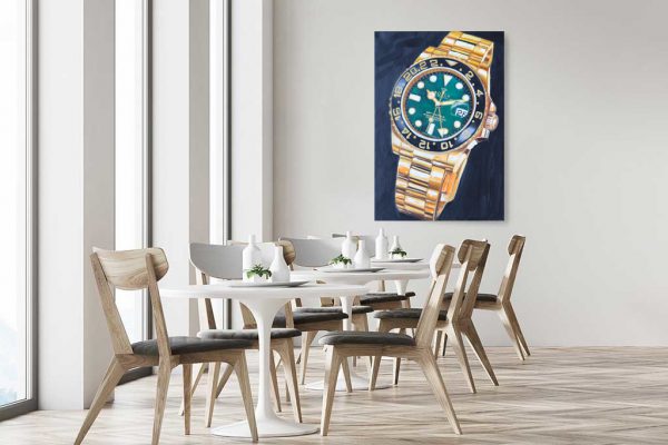 Rolex Oyster Perpetual GMT Master II Yellow Gold Green Dial Watch